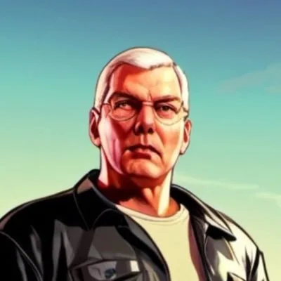 Illustrated portrait of Chuck Frank, host of 647